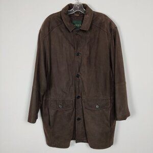 Danier Men's Brown Leather Jacket Size Large Detachable Lining Quiet Luxury